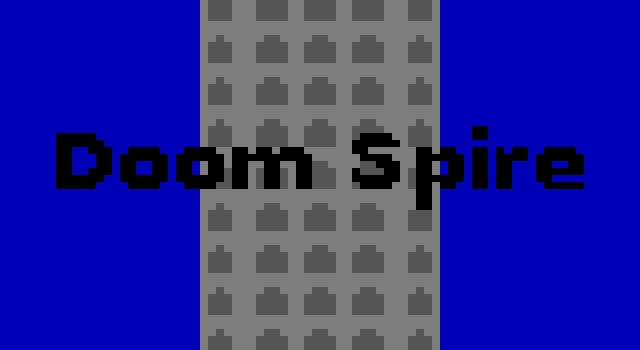 Title screen of 'Doom Spire'.