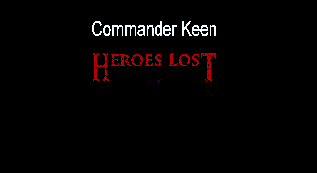 Title screen of 'Commander Keen: Heroes Lost'.