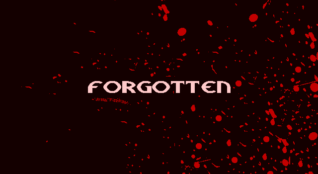 Title screen of 'Forgotten'.