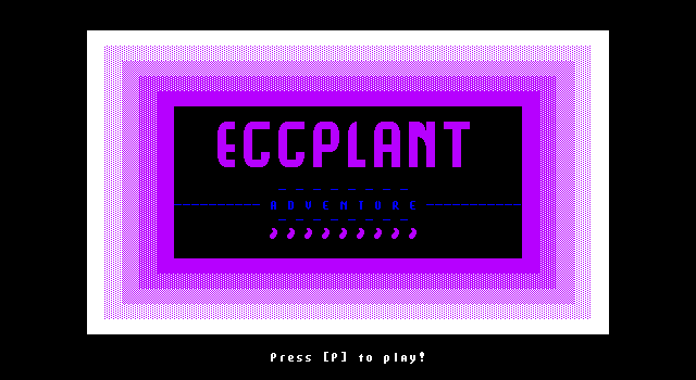 Title screen of 'Eggplant Adventure Chapter 1'.