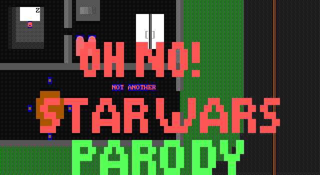 Title screen of 'Oh No! Not Another Star Wars Parody!'.