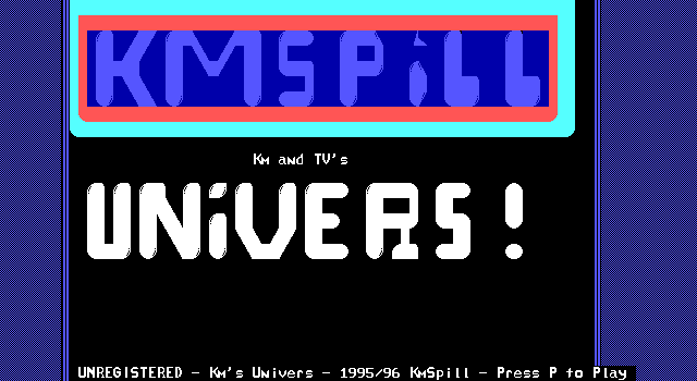 Title screen of 'KM's Univers!'.