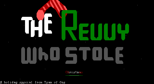Title screen of 'Revvy Who Stole Christmas, The'.