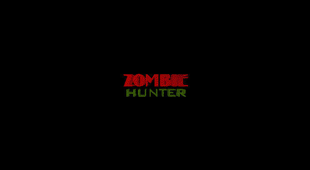 Title screen of 'Zombie Hunter'.
