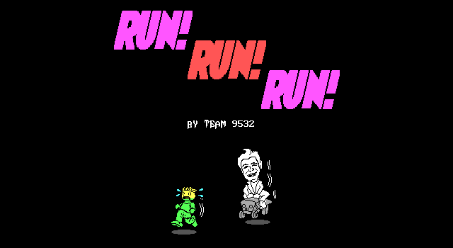 Title screen of 'Run! Run! Run!'.