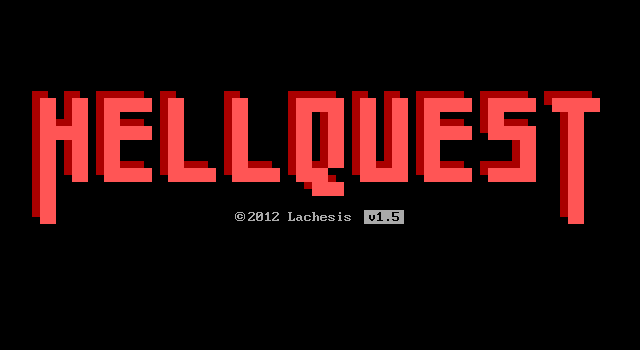 Title screen of 'HELLQUEST'.